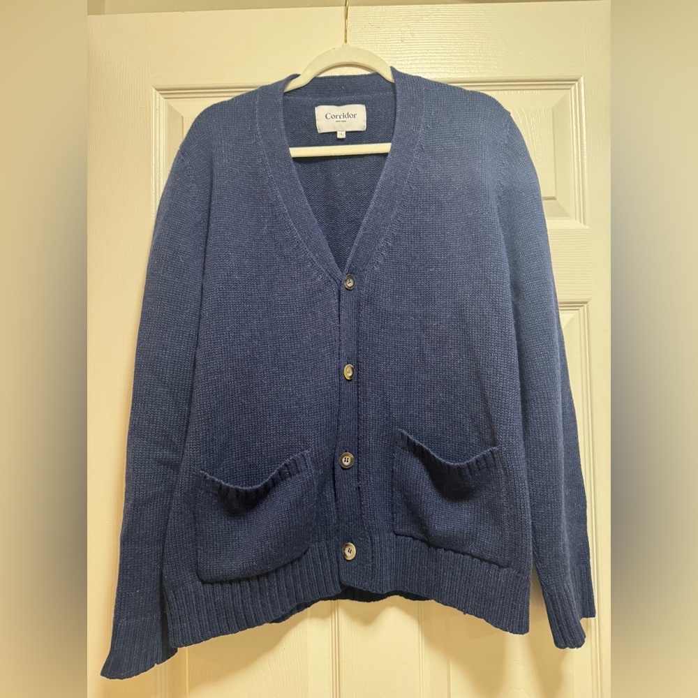 Corridor New York Men’s Cardigan -  Wool and Baby Alpaca - Picture 5 of 13